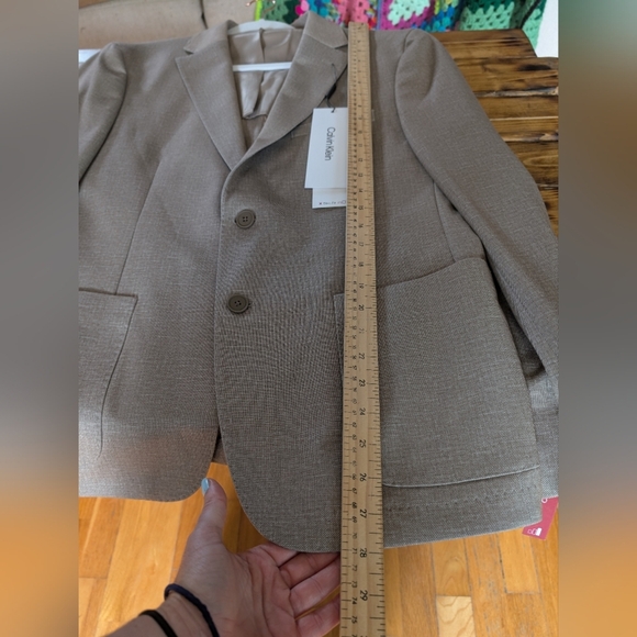 Calvin Klein Tan Sport Coat Modern Casual Blazer - Picture 2 of 5